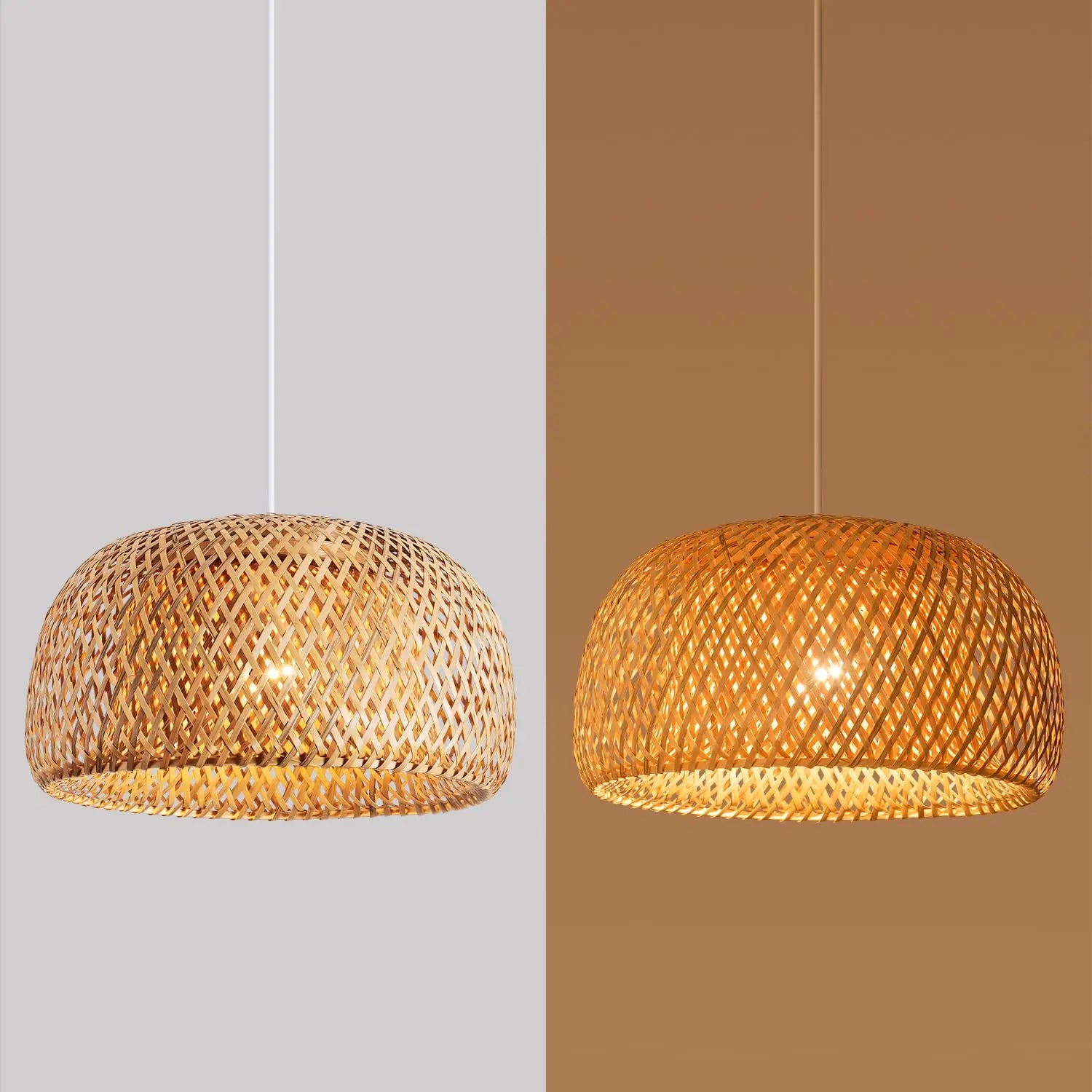Bambus Pendelleuchte Latern lampe