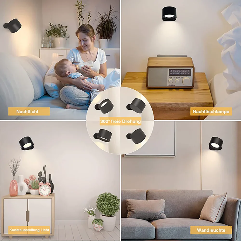 LumeGlow - Moderne Wandlampe mit einstellbarer Farb- und Helligkeitskontrolle