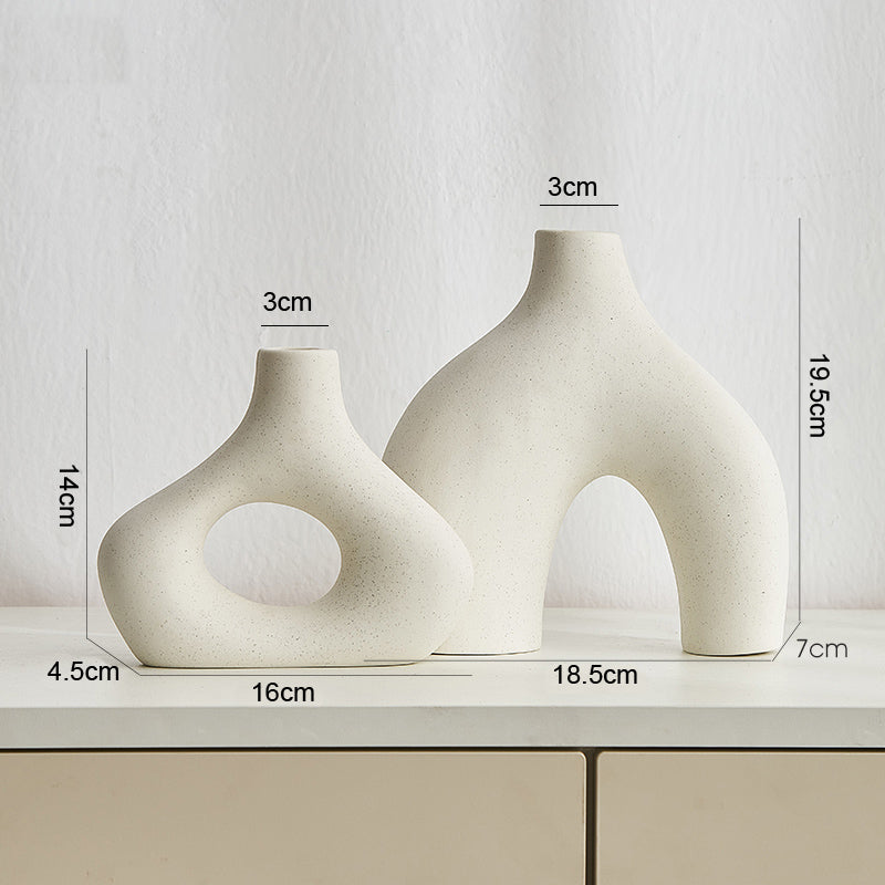 Orbiform Keramikvase – Modernes minimalistisches rundes Design