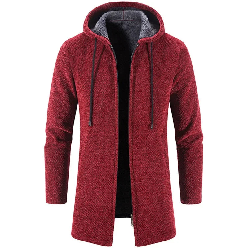 Anders - Herren Cardigan mit Kapuze und Reißverschluss