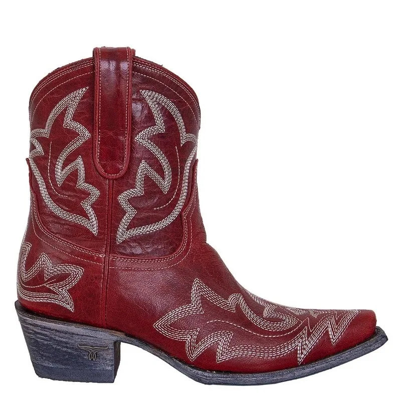 Daisy - Entspannt rutschfeste gestickte Cowboy-Stiefel