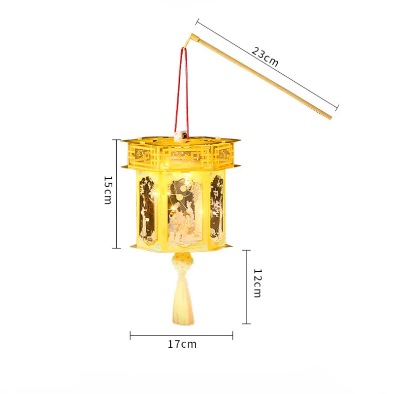 HarmoniGlow - Handgefertigte Laterne für traditionelle Festivalbeleuchtung