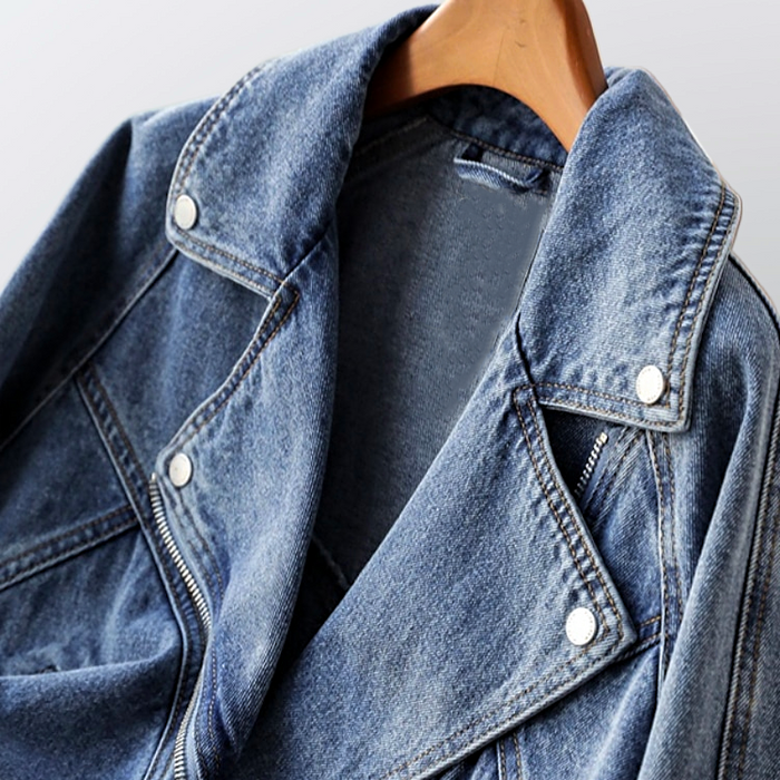 Leah - Vintage gewaschenen Denimjacke