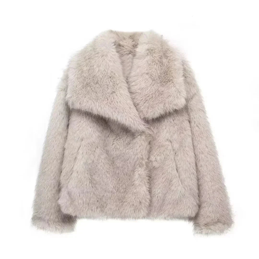 Sussane - Trendy Jacke aus Kunstfell für Frauen