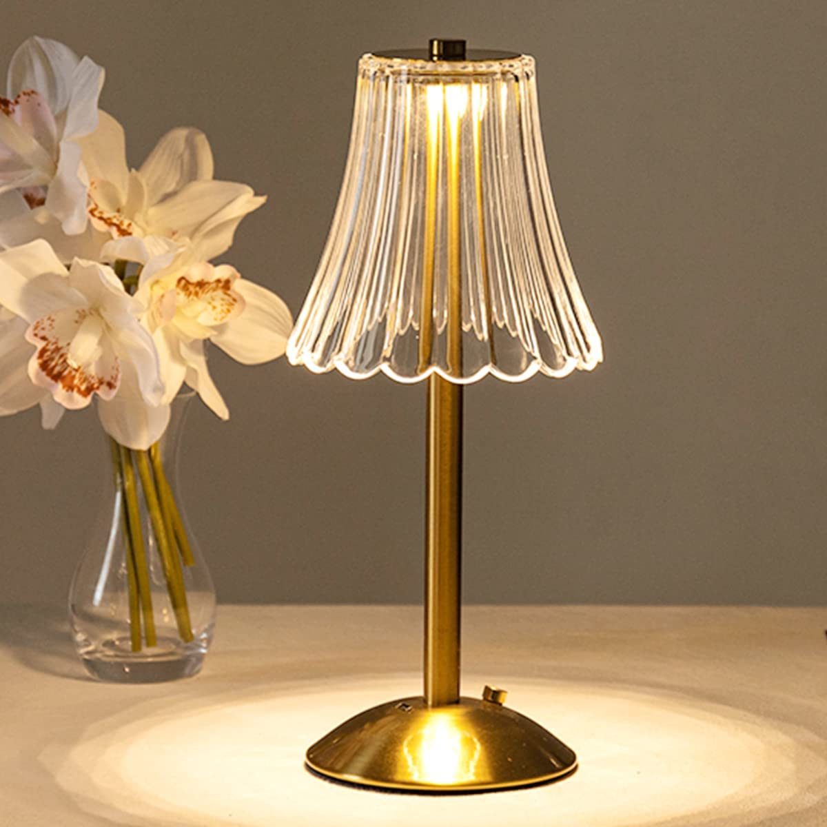 Elegante Kristall-Tischlampe