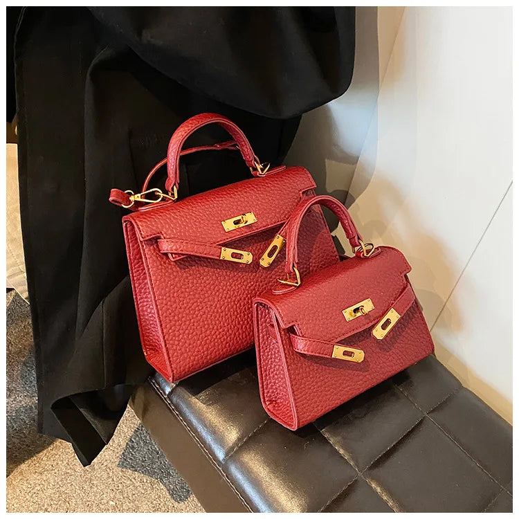 Rikke - Lychee-Muster Crossbody-Tasche