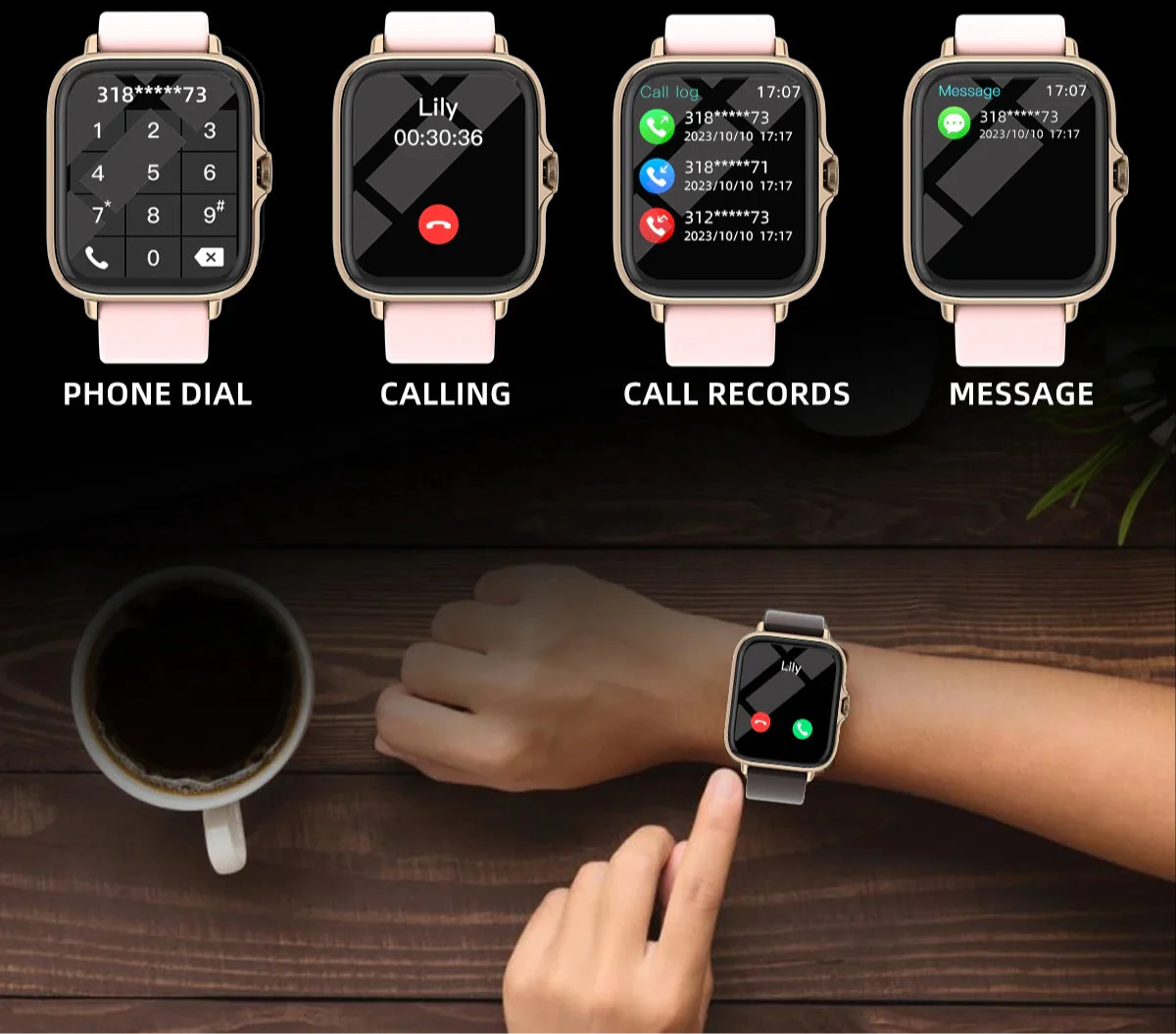 Smartwatch mit Anruf- und Schlafmonitor