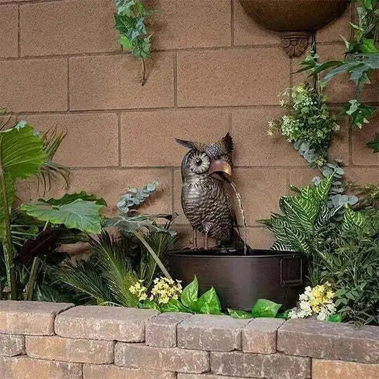 Tierfiguren | Bezaubernder Wasserfall-Brunnen für draußen