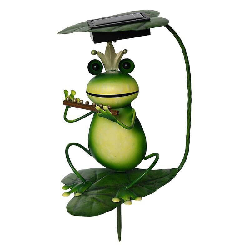 GardenFrog Solarbetriebene Dekorative Leuchte – Verspielte Außenstehleuchte