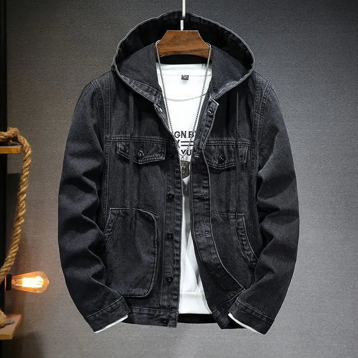 Samson | Jeansjacke mit Kapuze