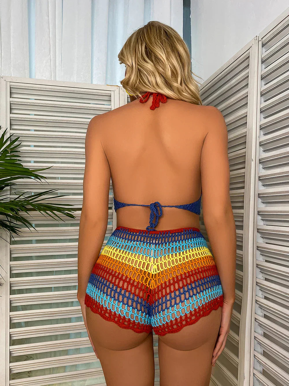 Hanni - Sommer gehäkeltes Top und Shorts Set
