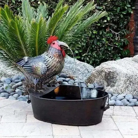 Tierfiguren | Bezaubernder Wasserfall-Brunnen für draußen