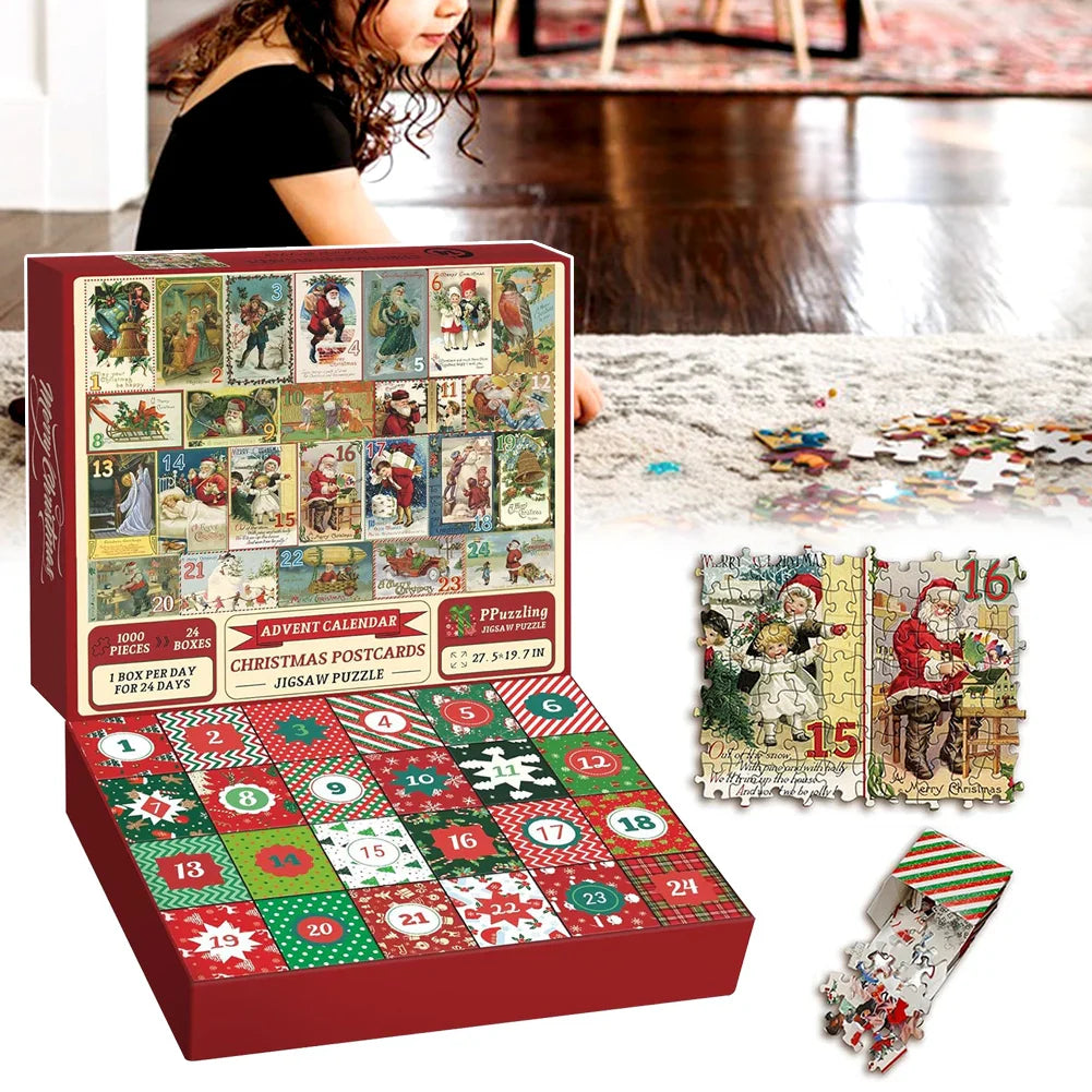 Geschenkalender-Puzzlespiel mit Countdown