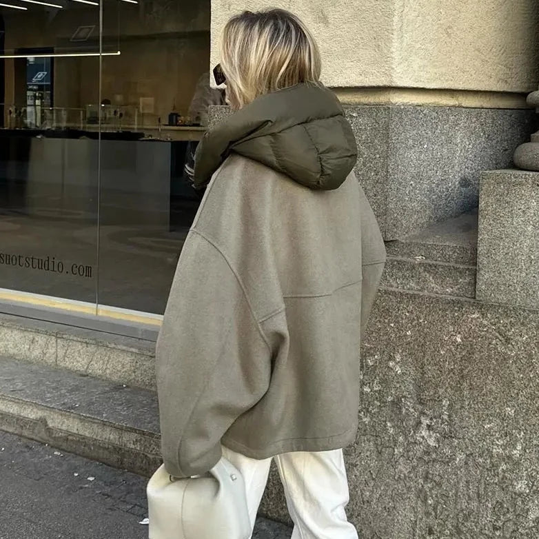 Ruth - Abnehmbare Puffer-Hoodie-Jacke für Frauen