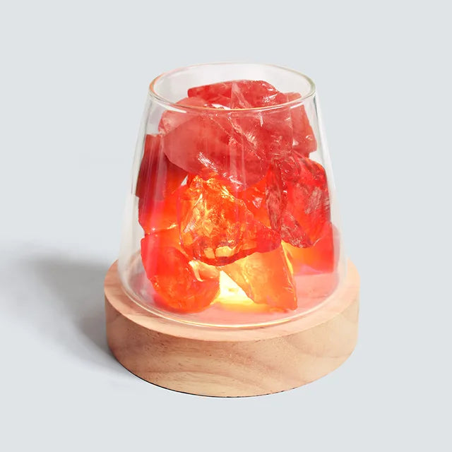 CrimsonEmber – Leuchtende Kristall-Tischlampe