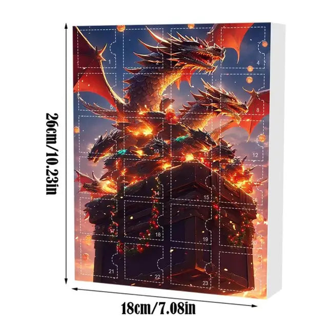 24-tägiges Puzzlespiel Dragon-Adventskalender