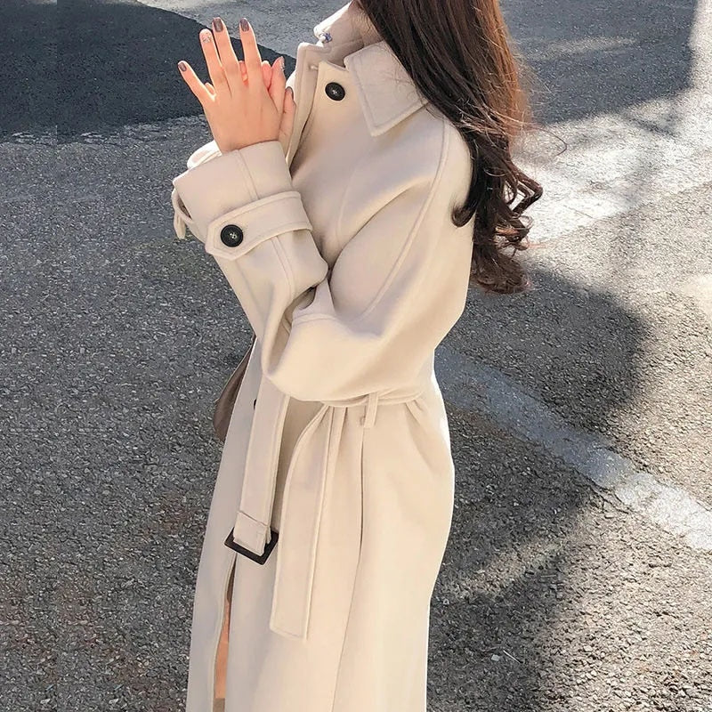 Rosella - Elegante Overcoat mit Gürtel aus Wollmischung für mühelosen Stil