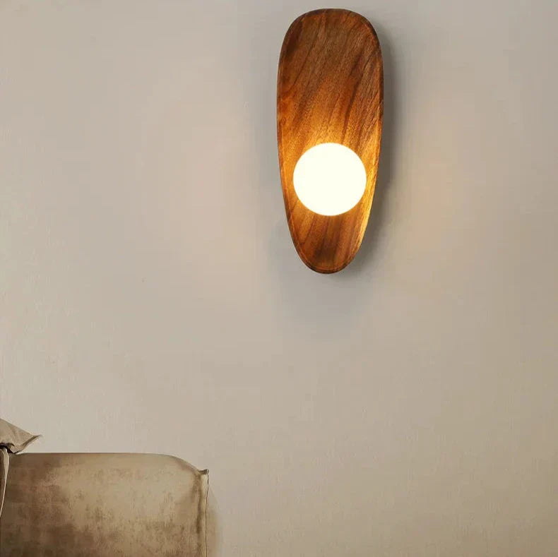 LumiWood Moderne Holzwandleuchte – Natürliche Eleganz und Warme Atmosphäre