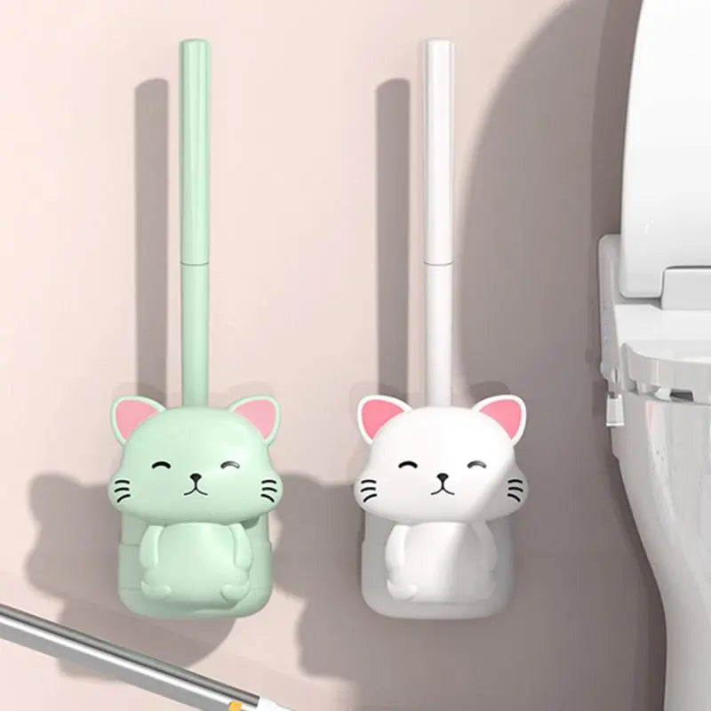PurrfectClean - WC-Bürste und Halter mit Katzenthema