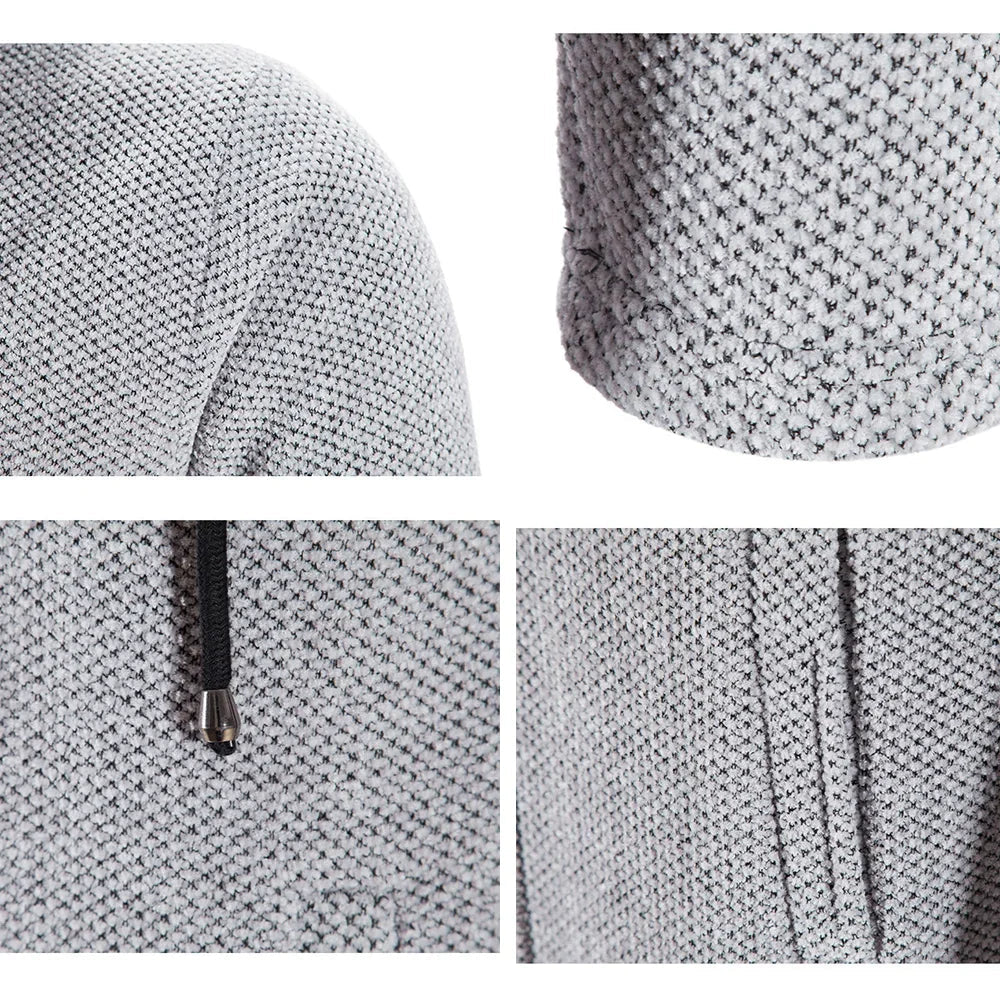 Anders - Herren Cardigan mit Kapuze und Reißverschluss