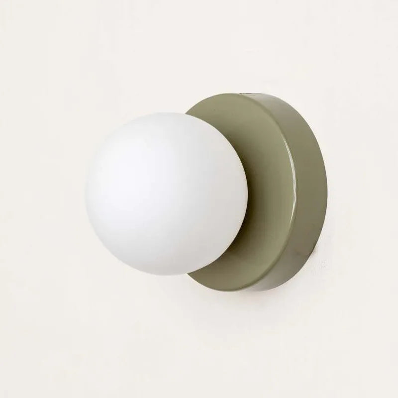 LumiGlobe - Moderne Wandleuchte mit Glasblock im Mid-Century-Stil