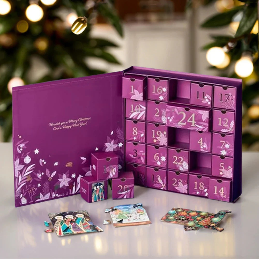 24-tägiger Weihnachts-Puzzle-Adventskalender