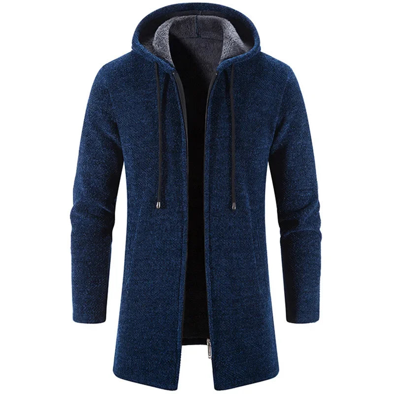 Anders - Herren Cardigan mit Kapuze und Reißverschluss
