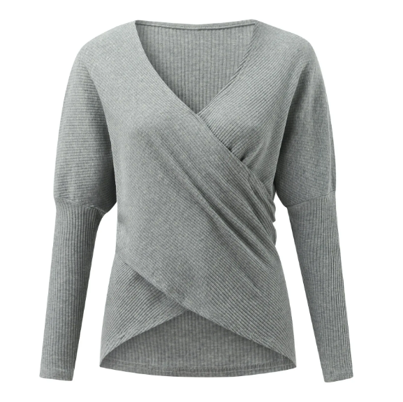 Olga Cross Pullover mit V-Ausschnitt