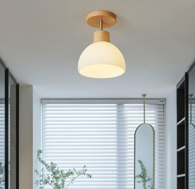 LumiTræ Moderne LED Deckenlampe – Natürliche Eleganz und Gemütliche Beleuchtung