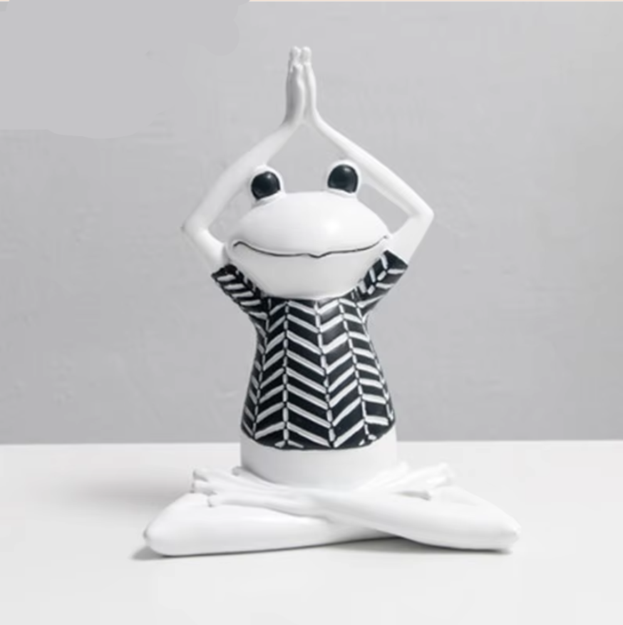 ZenFrog - Stilvolle meditative Frosch-Hausfigur-Dekoration