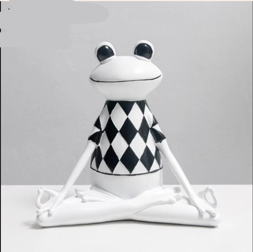 ZenFrog - Stilvolle meditative Frosch-Hausfigur-Dekoration