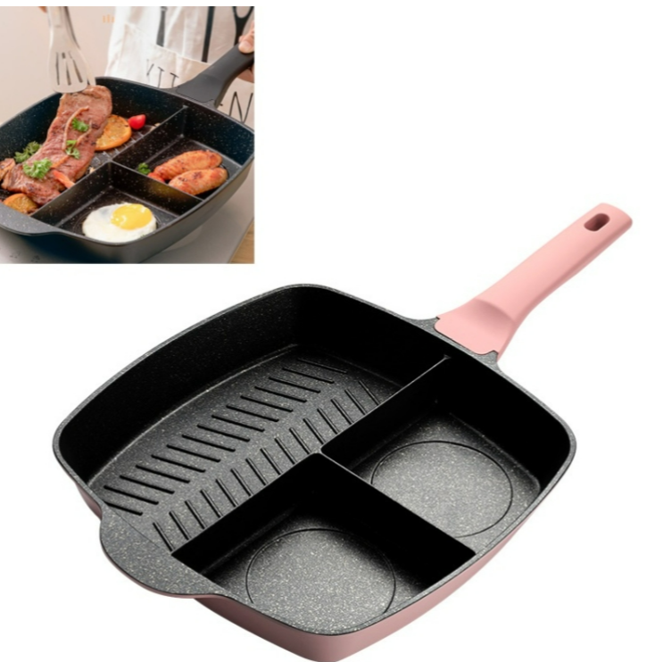 SizzleSplit – 3-in-1 Bratpfanne mit getrennten Sektionen