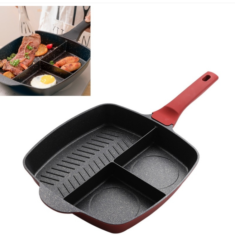 SizzleSplit – 3-in-1 Bratpfanne mit getrennten Sektionen