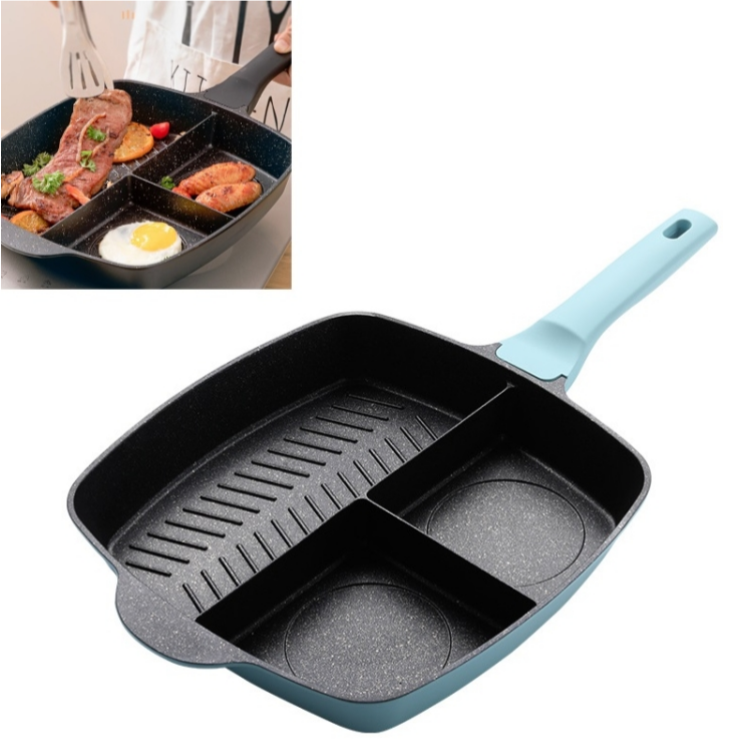 SizzleSplit – 3-in-1 Bratpfanne mit getrennten Sektionen