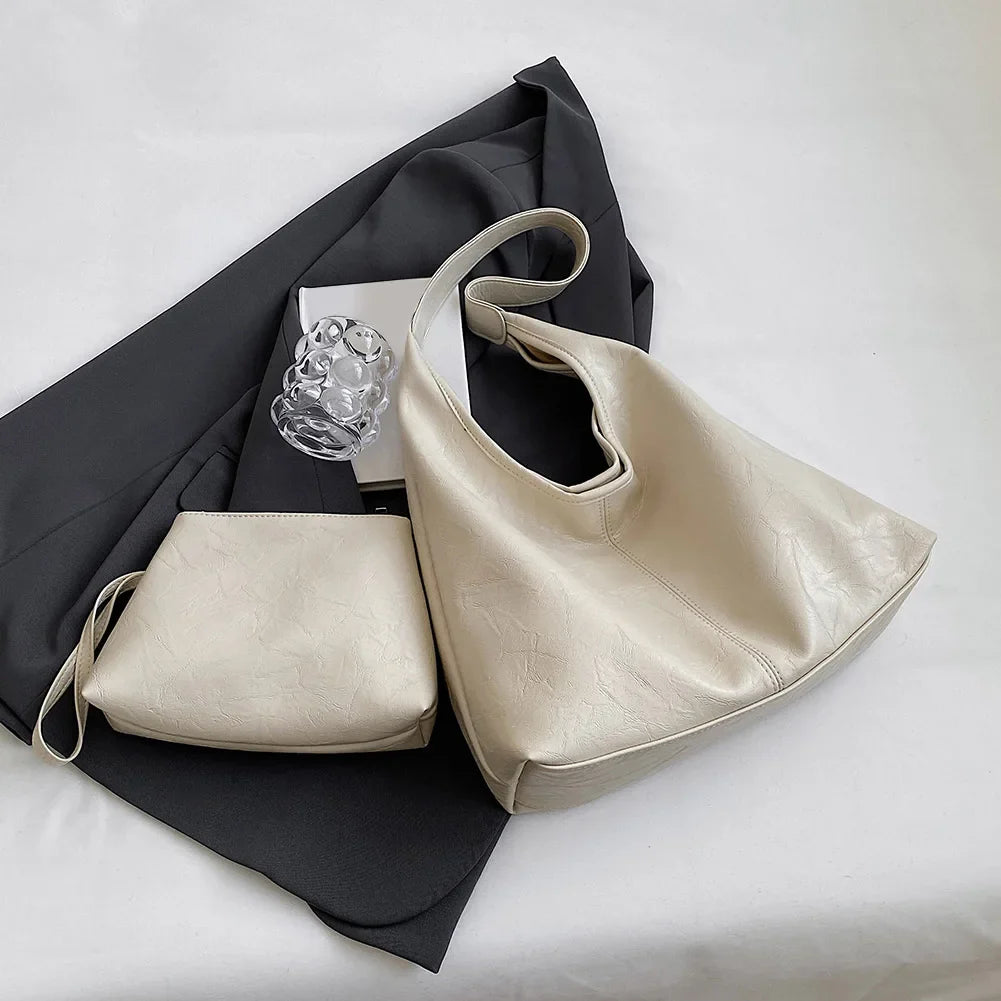 Kath Vintage PU Schultertasche aus Leder