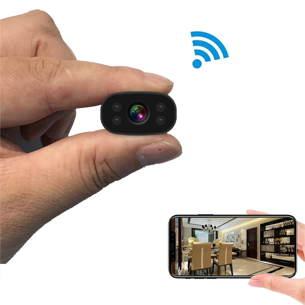 WiFi Mini Smart Sicherheitskamera mit Bewegungsdetektion