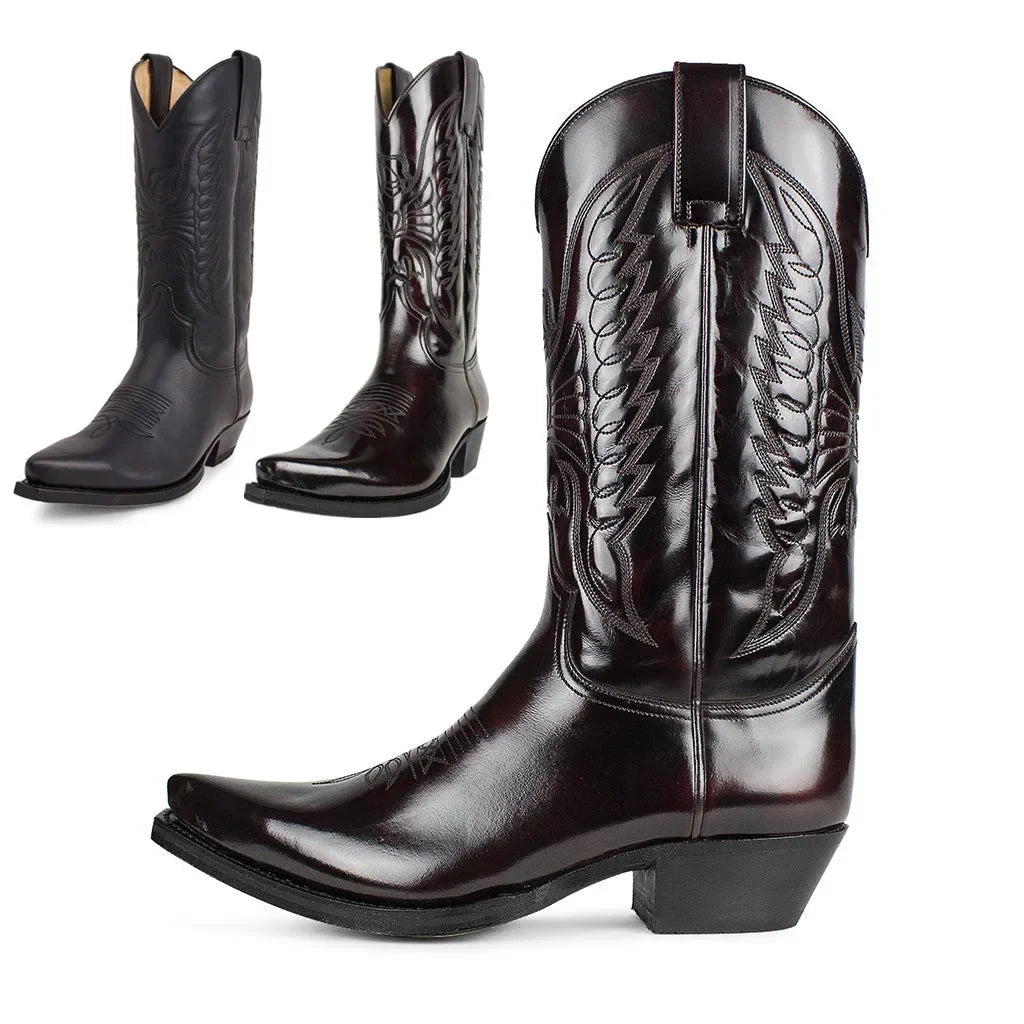 Magda - Klassische bestickte Cowboystiefel für zeitlosen Stil