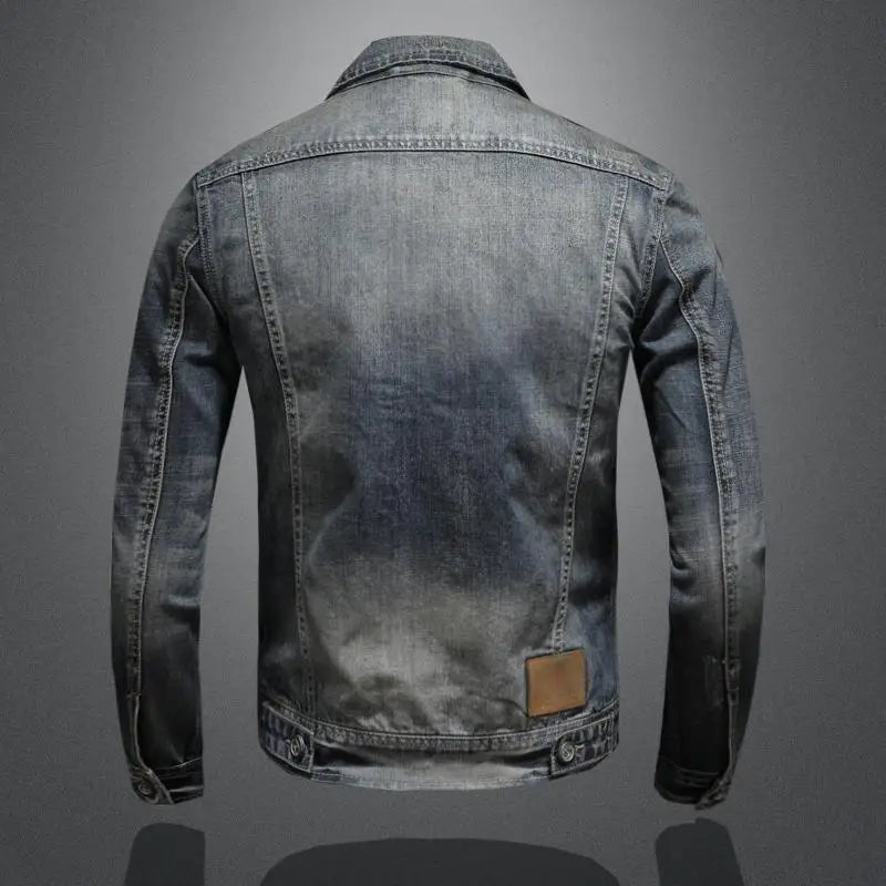 Felipe - Dunkel blaue Waschdenimjacke für Männer im Notfall