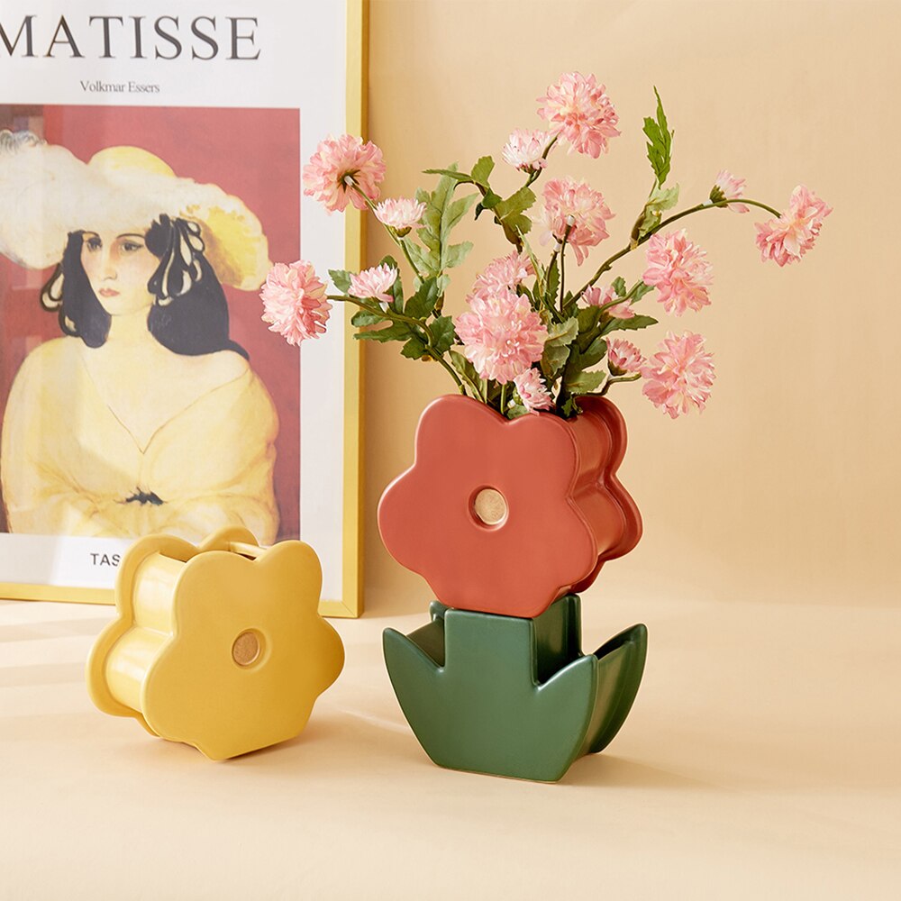 Nordic Bloom Vase – Lebendiges dekoratives Akzent