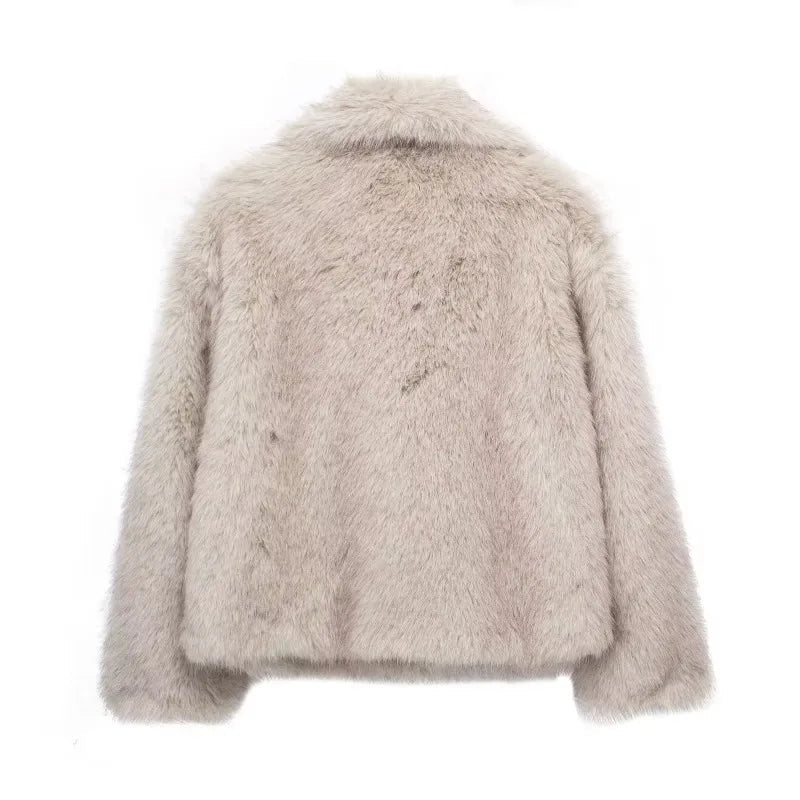Sussane - Trendy Jacke aus Kunstfell für Frauen