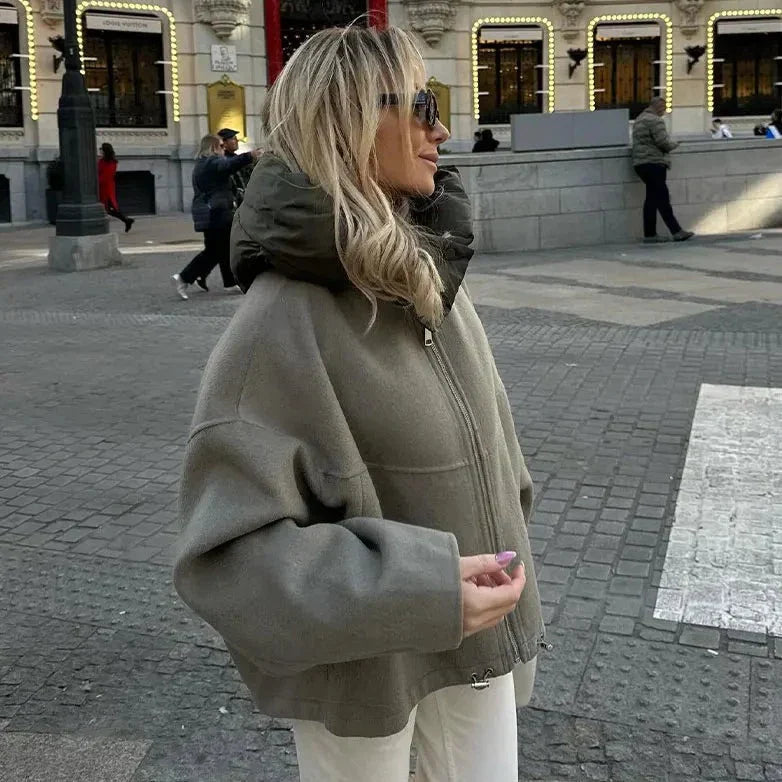 Ruth - Abnehmbare Puffer-Hoodie-Jacke für Frauen
