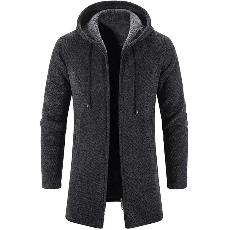 Anders - Herren Cardigan mit Kapuze und Reißverschluss