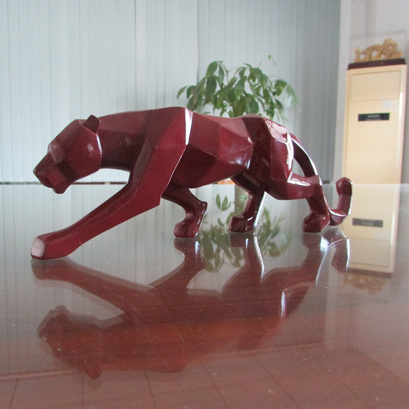 Pantherstatue - Elegante geometrische Skulptur