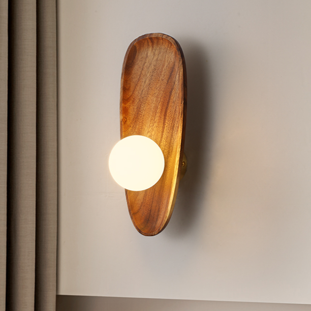 LumiWood Moderne Holzwandleuchte – Natürliche Eleganz und Warme Atmosphäre