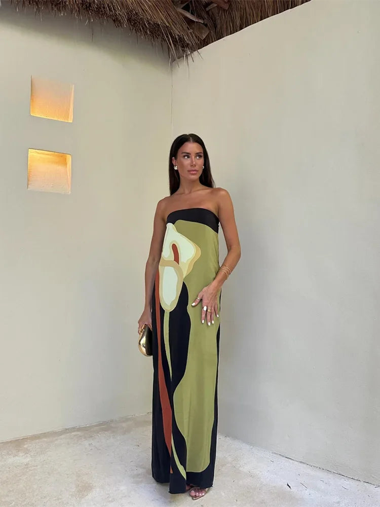 Isabella Stroplos Maxikleid – Eleganz und Anmut in Bodenlänge