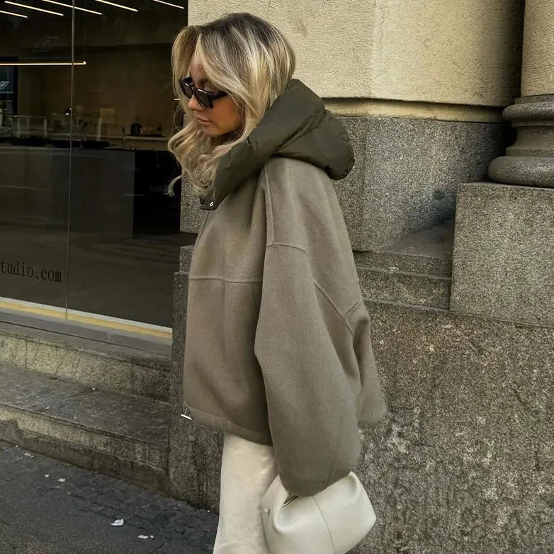 Ruth - Abnehmbare Puffer-Hoodie-Jacke für Frauen