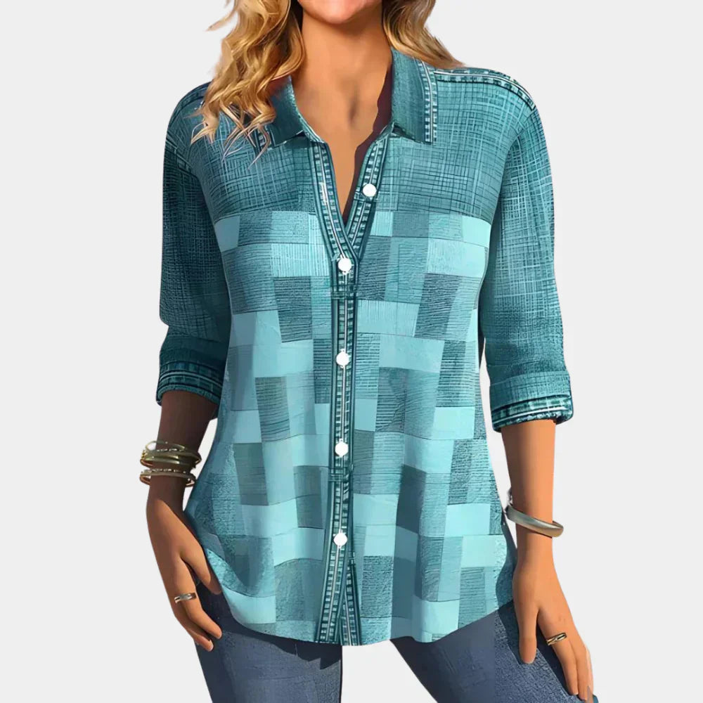 Liva – Bequeme Bluse mit Knopfleiste und klassischem Kragen
