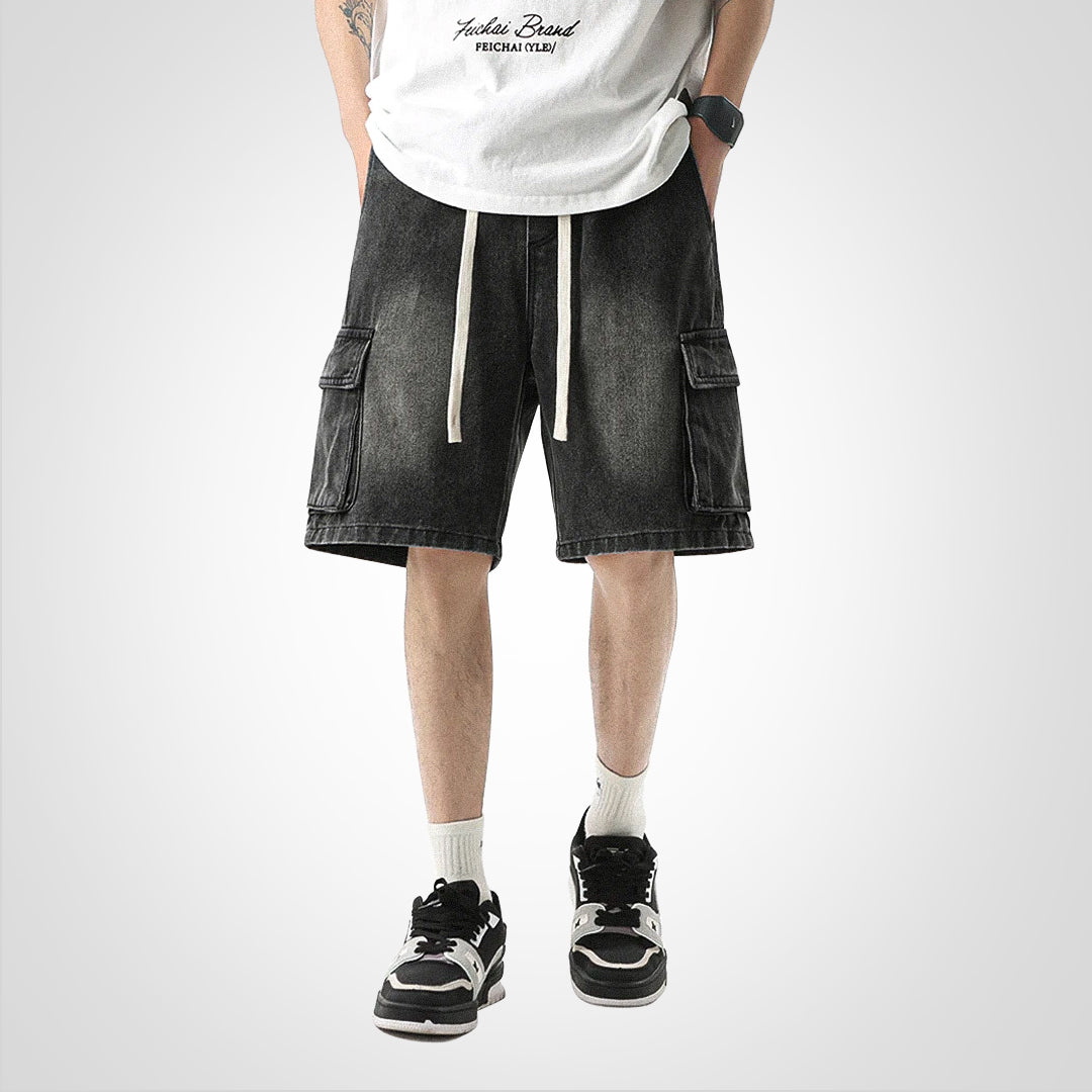 StreetEase | Denim Cargo Shorts