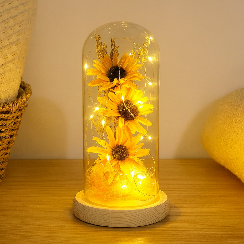Sunvera | Leuchtende Sonnenblumen-Tischleuchte