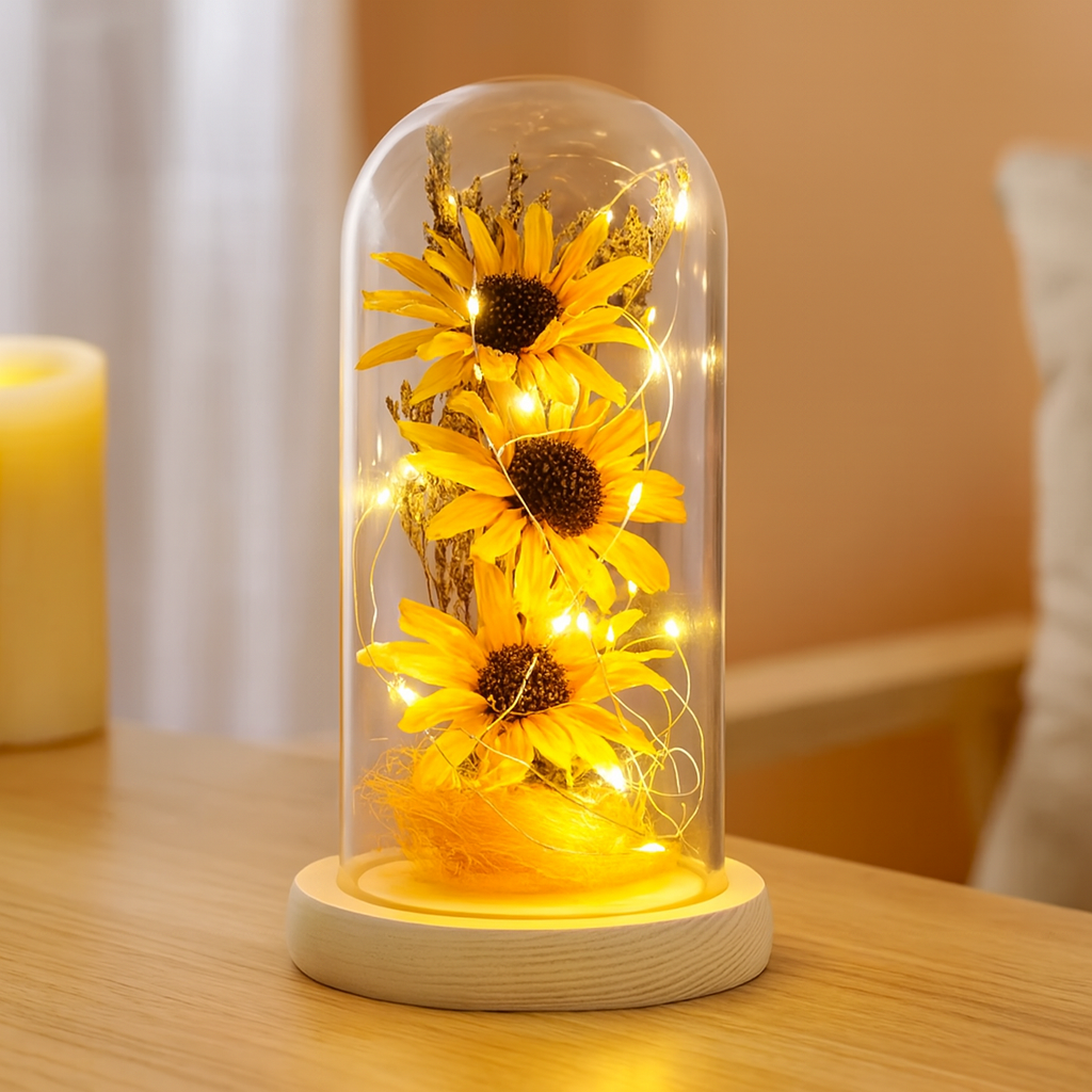 Sunvera | Leuchtende Sonnenblumen-Tischleuchte